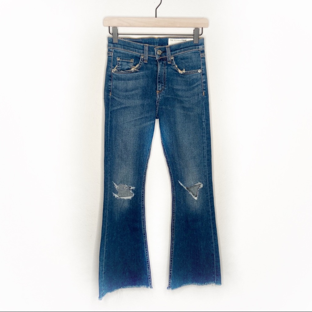Rag & Bone 10inch Crop Flare Jeans Size 24 - Picture 2 of 6